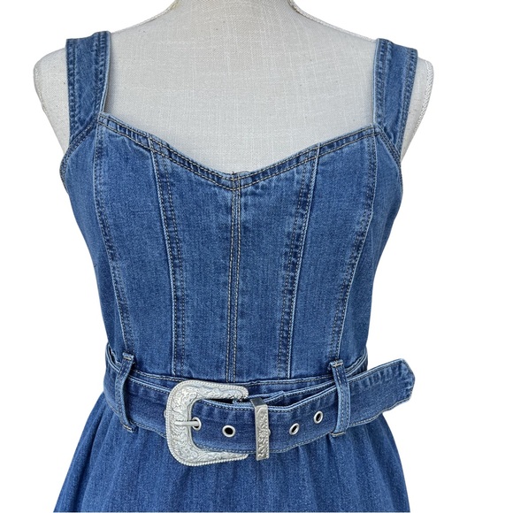 Forte Tiered Denim Western Maxi Dress - Picture 11 of 14